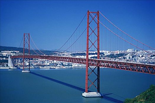 桥,上方,河,萨拉查大桥,里斯本,葡萄牙