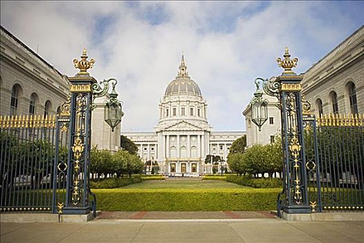 建筑,市政厅,旧金山,加利福尼亚,美国