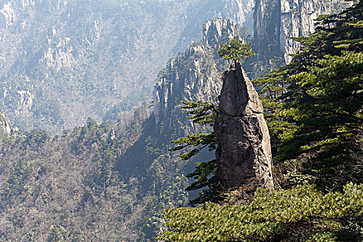 黄山,怪石,自然景观