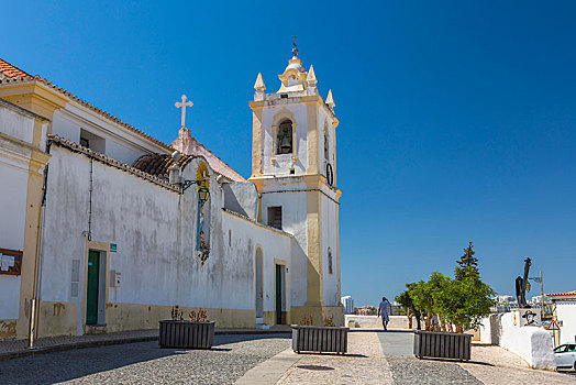 教堂,圣母大教堂,概念,渔村,阿尔加维,葡萄牙,欧洲