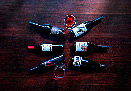 瓶子,不同,红酒,野味