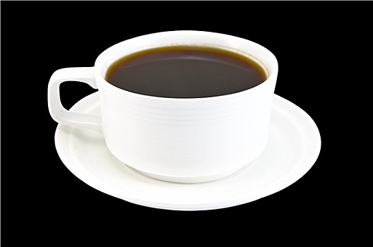 咖啡杯,白色,黑色背景