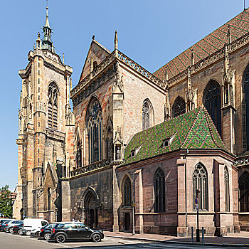 教区教堂,大教堂,科尔玛,阿尔萨斯,法国,欧洲