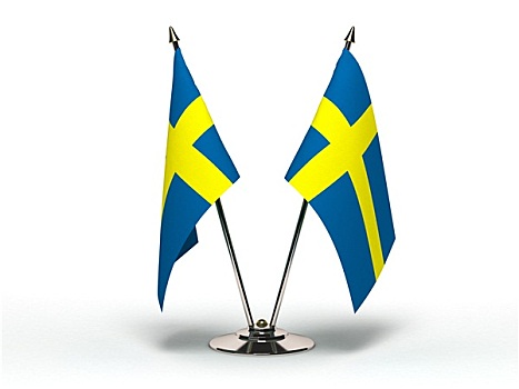 微型,旗帜,瑞典