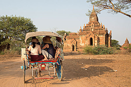 亚洲,缅甸,蒲甘寺庙,塔,运输