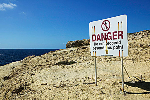危险,悬崖,戈佐,岛屿,马耳他,欧洲