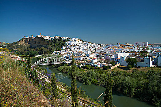 风景,上方,老城,安达卢西亚,西班牙,欧洲