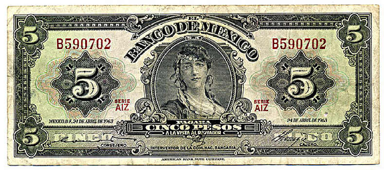 历史,货币,比索,墨西哥