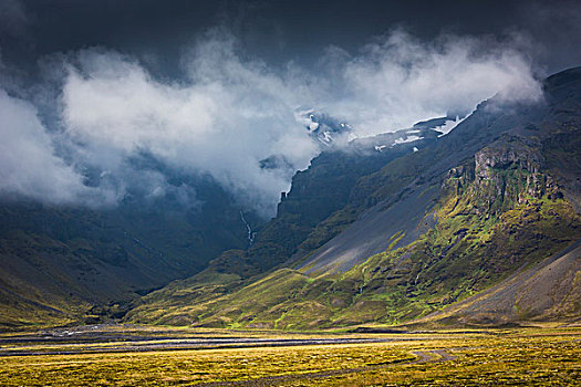 风景,雾气,冰岛