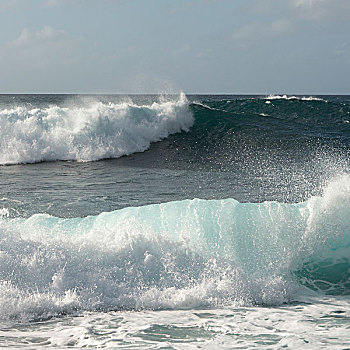 波浪,海洋,北岸,瓦胡岛,夏威夷,美国