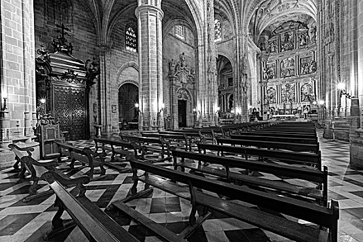 教堂,圣米格尔,内景,安达卢西亚,西班牙,欧洲