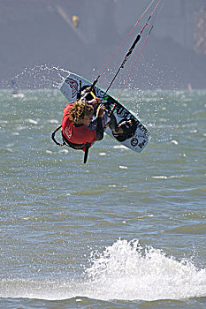美国,加利福尼亚,旧金山,莫迪卡,空中,风筝冲浪,2007年,竞争