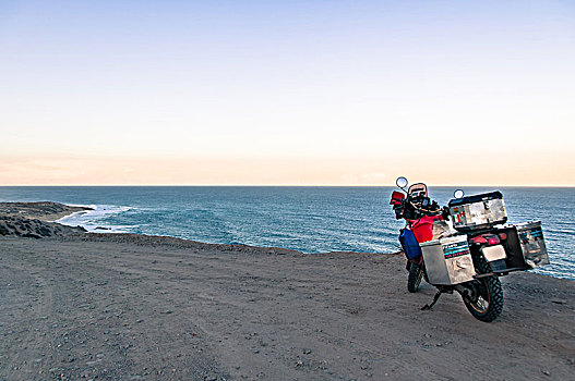 摩托车,海岸线,卡波圣卢卡斯,下加利福尼亚州,墨西哥