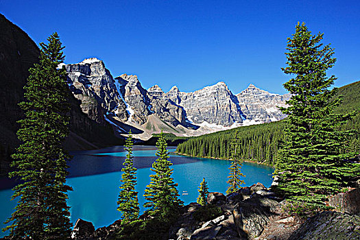 冰碛湖,十峰谷,落基山脉,班芙国家公园,艾伯塔省,加拿大