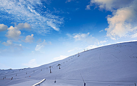 滑雪区,韦斯卡,比利牛斯山脉,西班牙