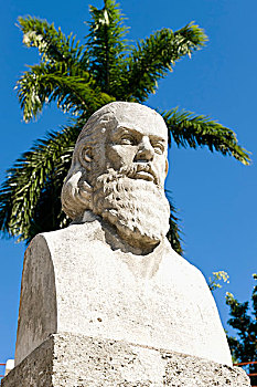 雕塑,西恩富戈斯,古巴圣地亚哥,古巴