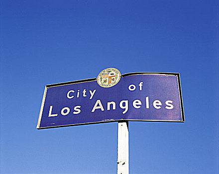 标识,入口,城市,洛杉矶,加利福尼亚,美国
