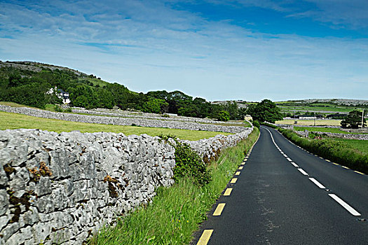 风景,道路,布伦,爱尔兰