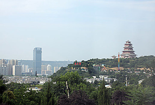 太原,城市,建筑,远眺,塔,楼房