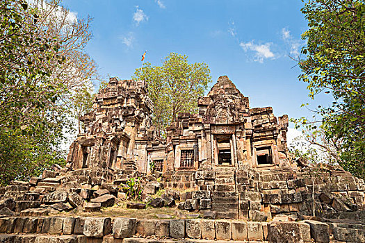 遗址,寺院,庙宇,靠近,柬埔寨,亚洲