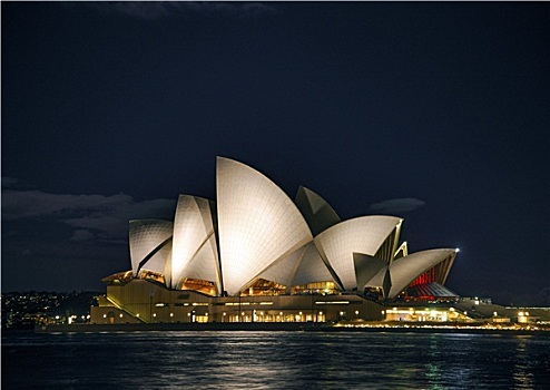悉尼歌剧院,夜晚,澳大利亚