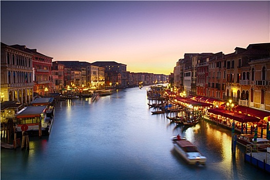 大运河,黄昏,活力,天空,威尼斯,意大利