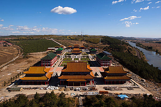 报恩寺俯瞰全景,黑龙江海林