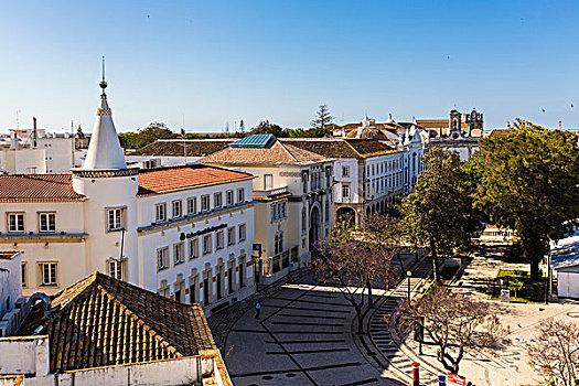 俯视图,老城,法若,阿尔加维,葡萄牙