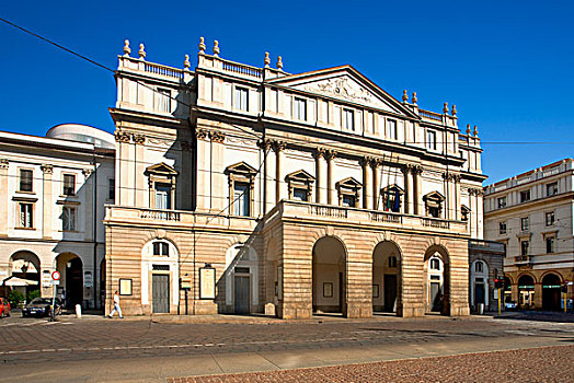 建筑,剧院,斯卡拉歌剧院,米兰,伦巴底,意大利