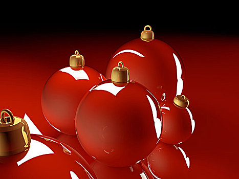 圣诞节,光泽,小玩意,红色,球