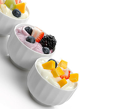 酸奶,新鲜水果