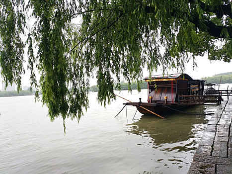 嘉兴南湖,红船,烟雨楼