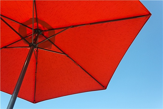 红色,伞