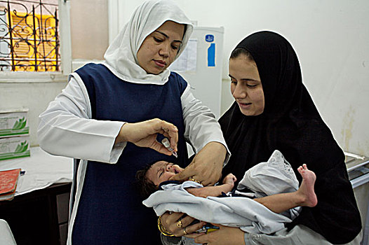 健康,工作,疫苗,孩子,中心,跑,社会,郊区,开罗,埃及,五月,2007年