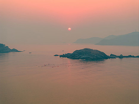 威海半月湾日出美景