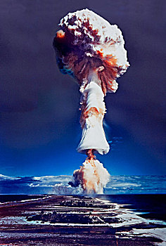 蘑菇云,核能,爆炸,法属玻利尼西亚
