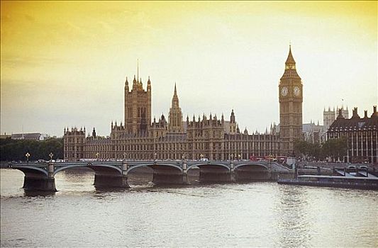 大本钟,威斯敏斯特宫,议会大厦,伦敦,英国,欧洲,世界遗产