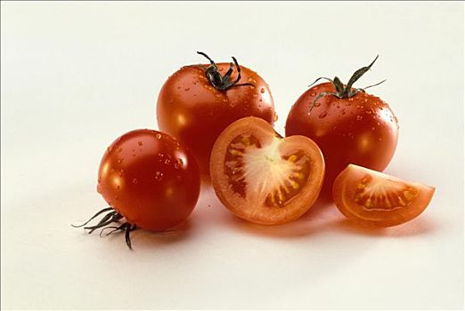 西红柿,一个,切片