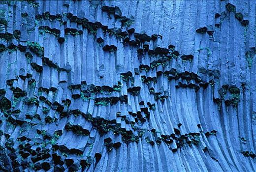 玄武岩,柱子,河,雷尼尔山国家公园,华盛顿,美国