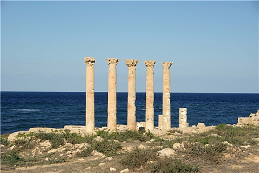 柱子,萨布拉塔,利比亚