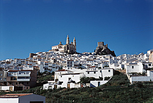 西班牙,奥维拉,安达卢西亚,乡村,教堂,大幅,尺寸