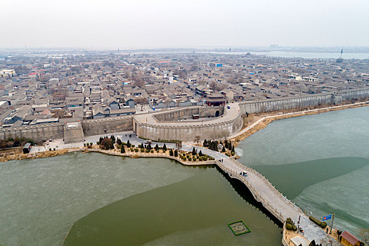 河北邯郸,永年区5a级景区广府古城的瓮城