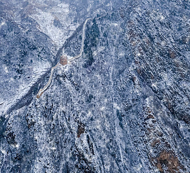 天津蓟县黄崖关长城雪景