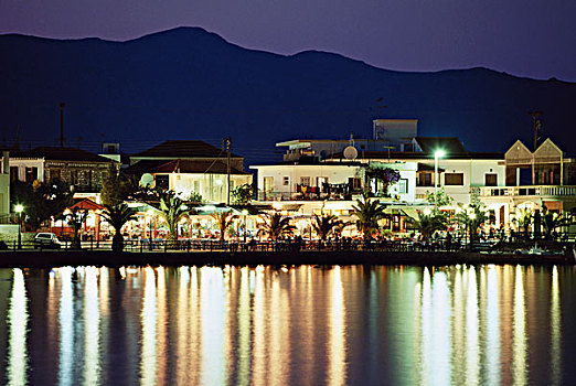 希腊,伯罗奔尼撒半岛,拉科尼亚,晚间,风景,港口,直布罗陀,大幅,尺寸