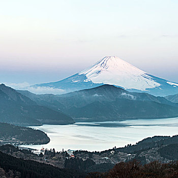 富士山,高山湖,箱根,日出