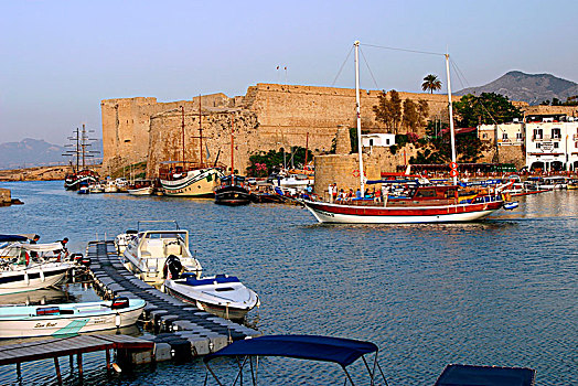 港口,城堡,凯里尼亚,塞浦路斯北部