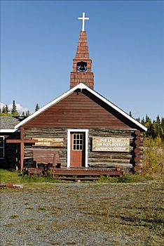 教堂,克卢恩湖,育空地区,加拿大