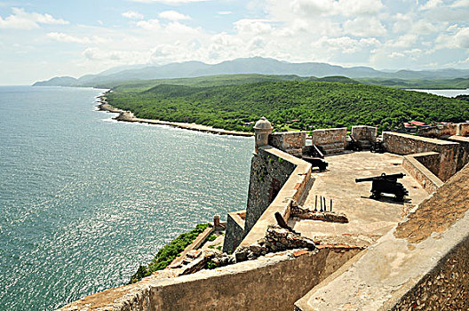 堡垒,世界遗产,靠近,圣地亚哥,古巴,加勒比
