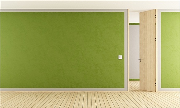 绿色生活,房间,敞门