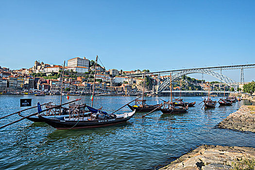 葡萄牙,波尔图,河,雷贝洛,船,大幅,尺寸